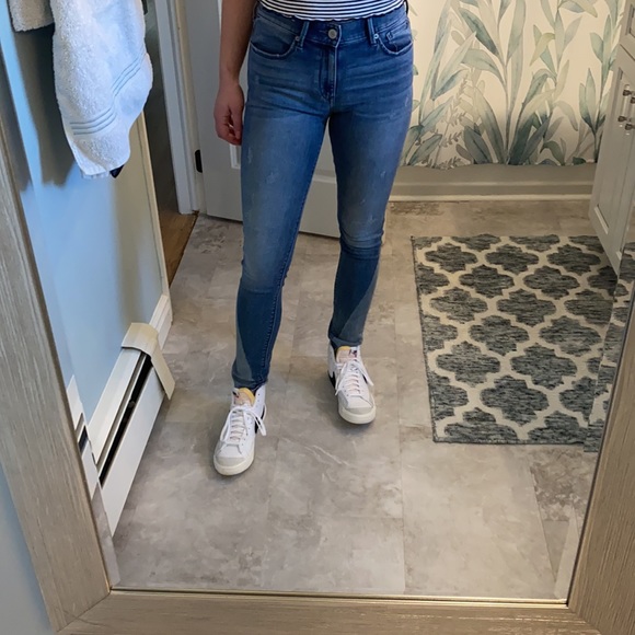 Express Denim - Express two toned mid rise skinny jeans